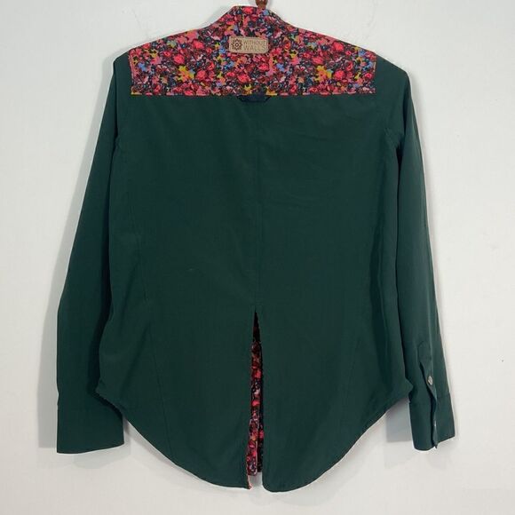 Without Walls Green Floral Button Up Jacket Size XS - Picture 8 of 8